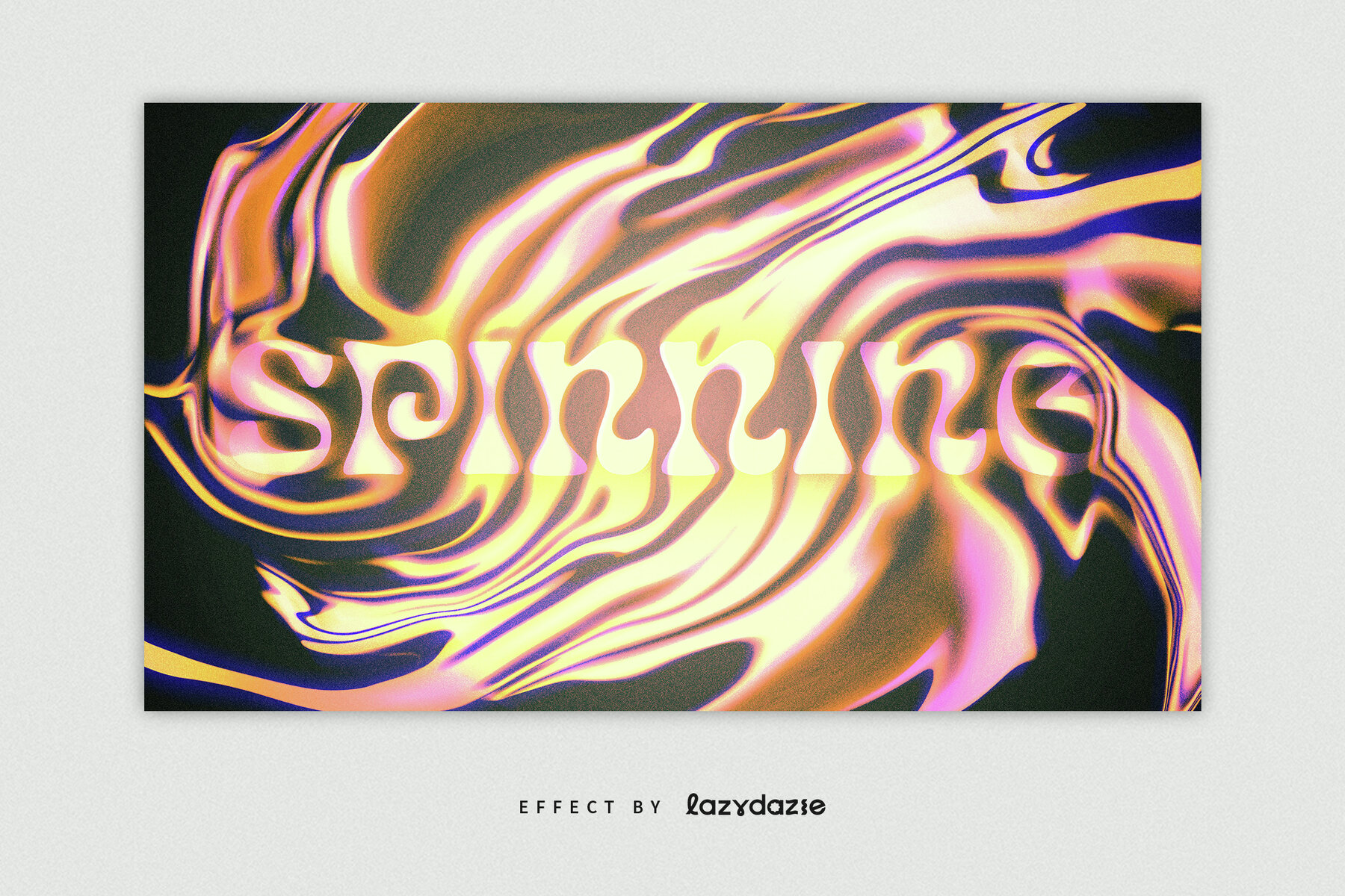 Trippy Melting Glitch Text Effect Mockup 4