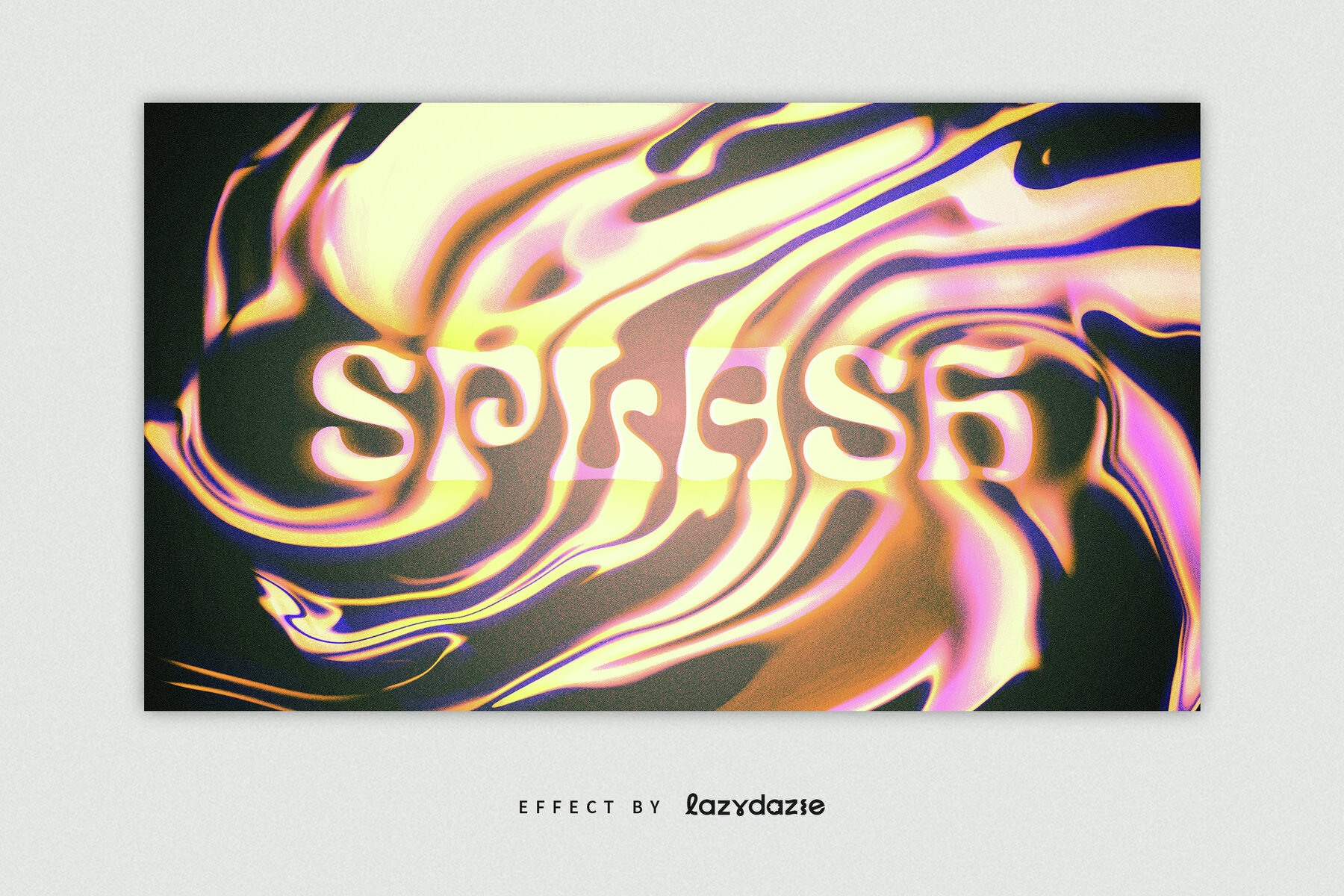 Trippy Melting Glitch Text Effect Mockup 5