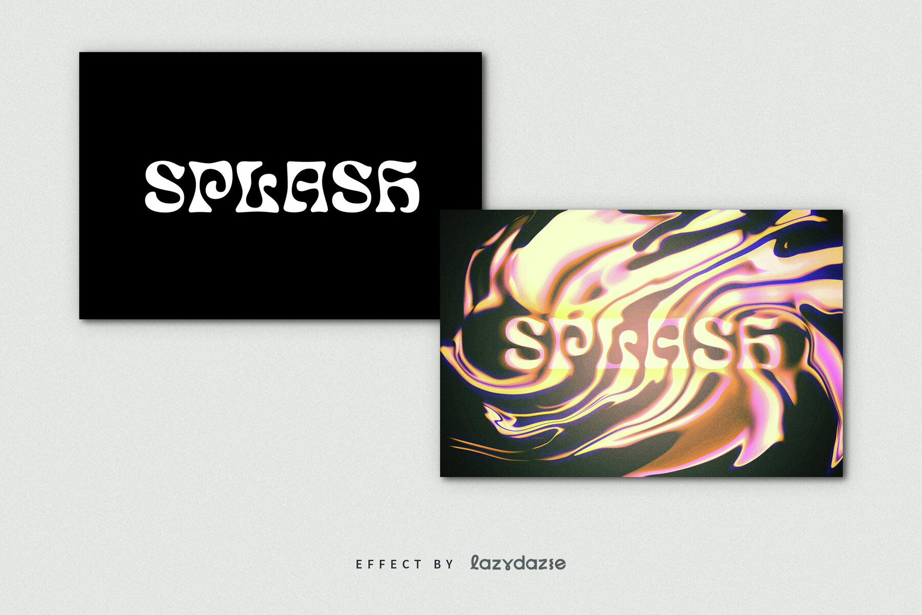 Trippy Melting Glitch Text Effect Mockup 7