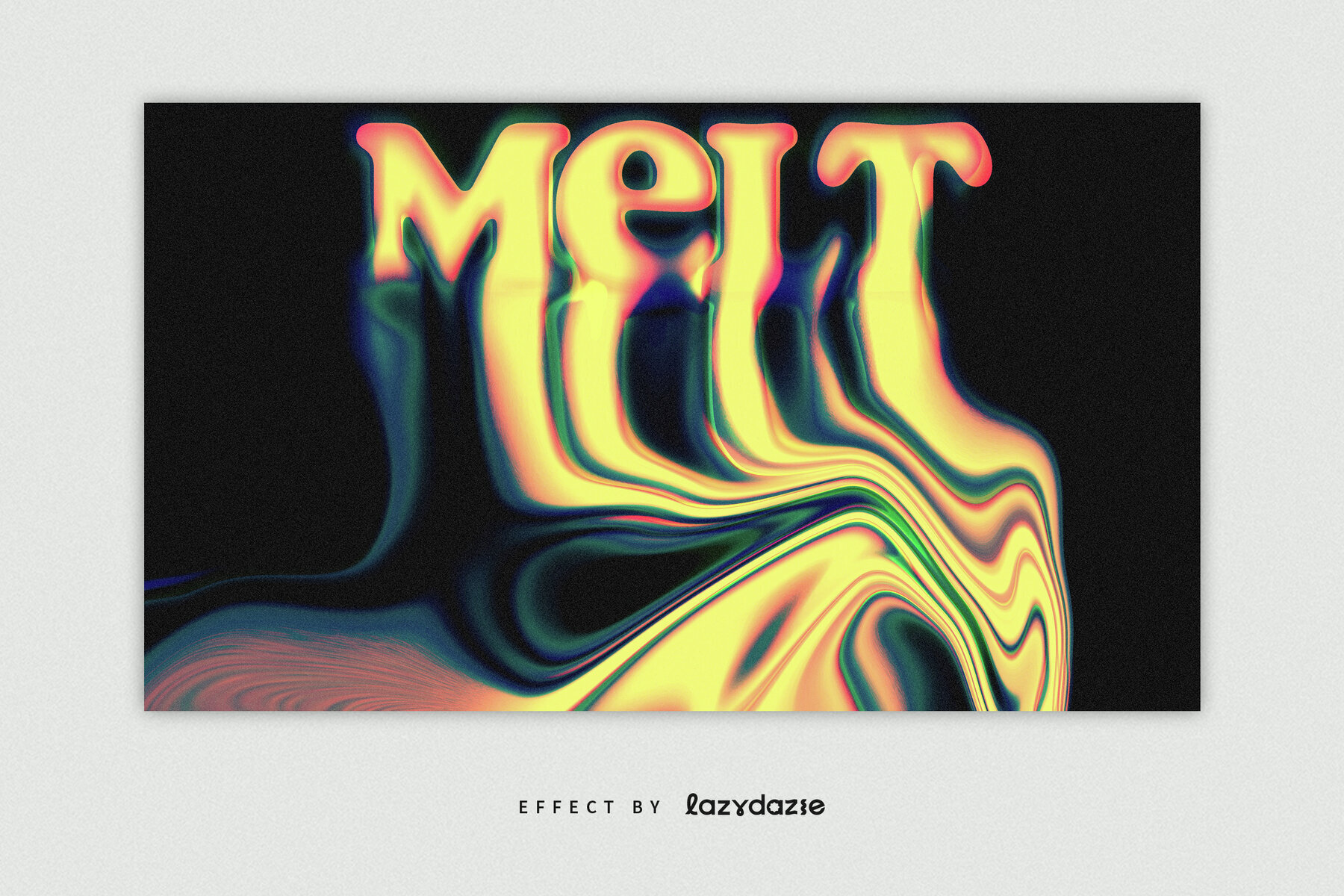 Melting Liquid Glitch Text Effect Mockup 2