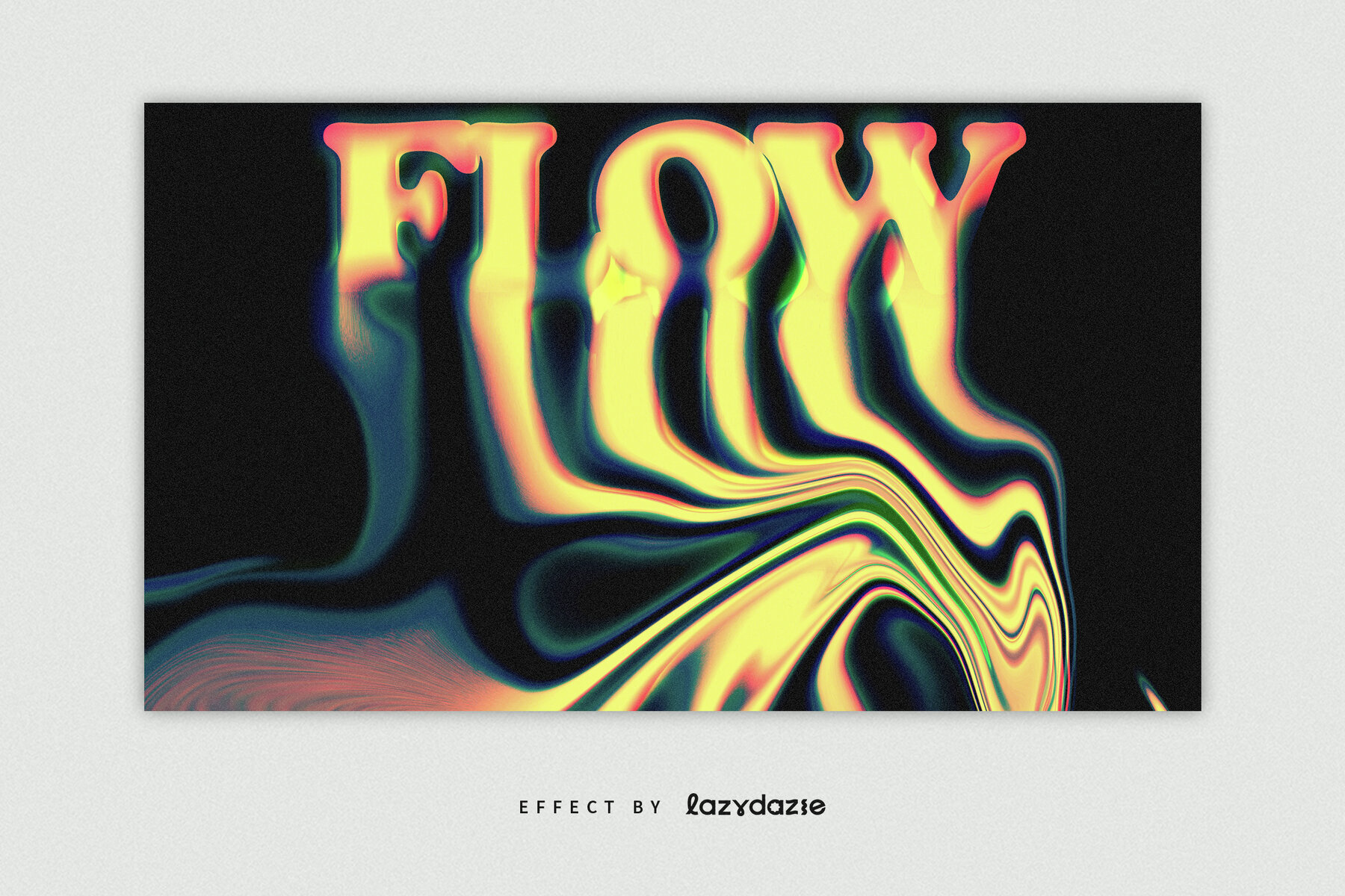 Melting Liquid Glitch Text Effect Mockup 3