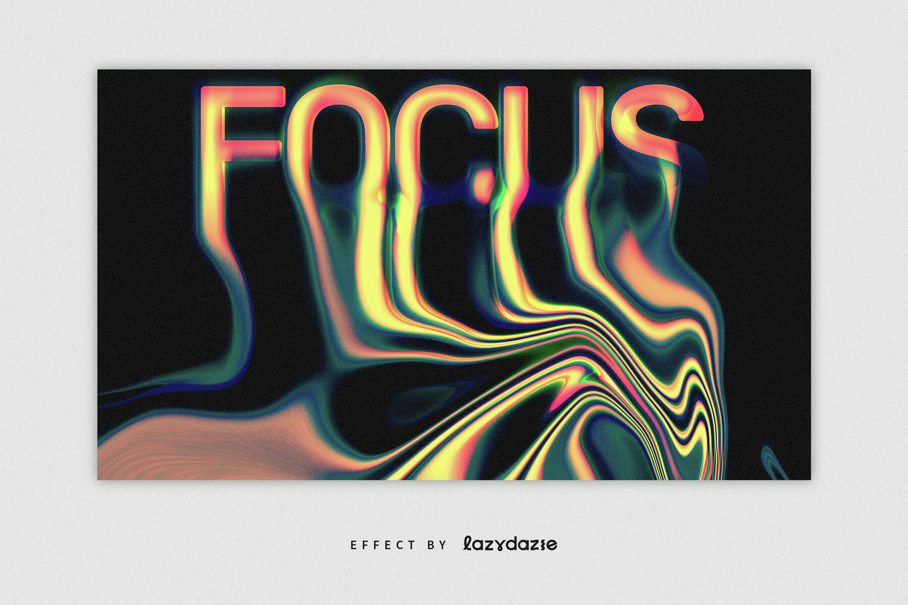 Melting Liquid Glitch Text Effect Mockup 5