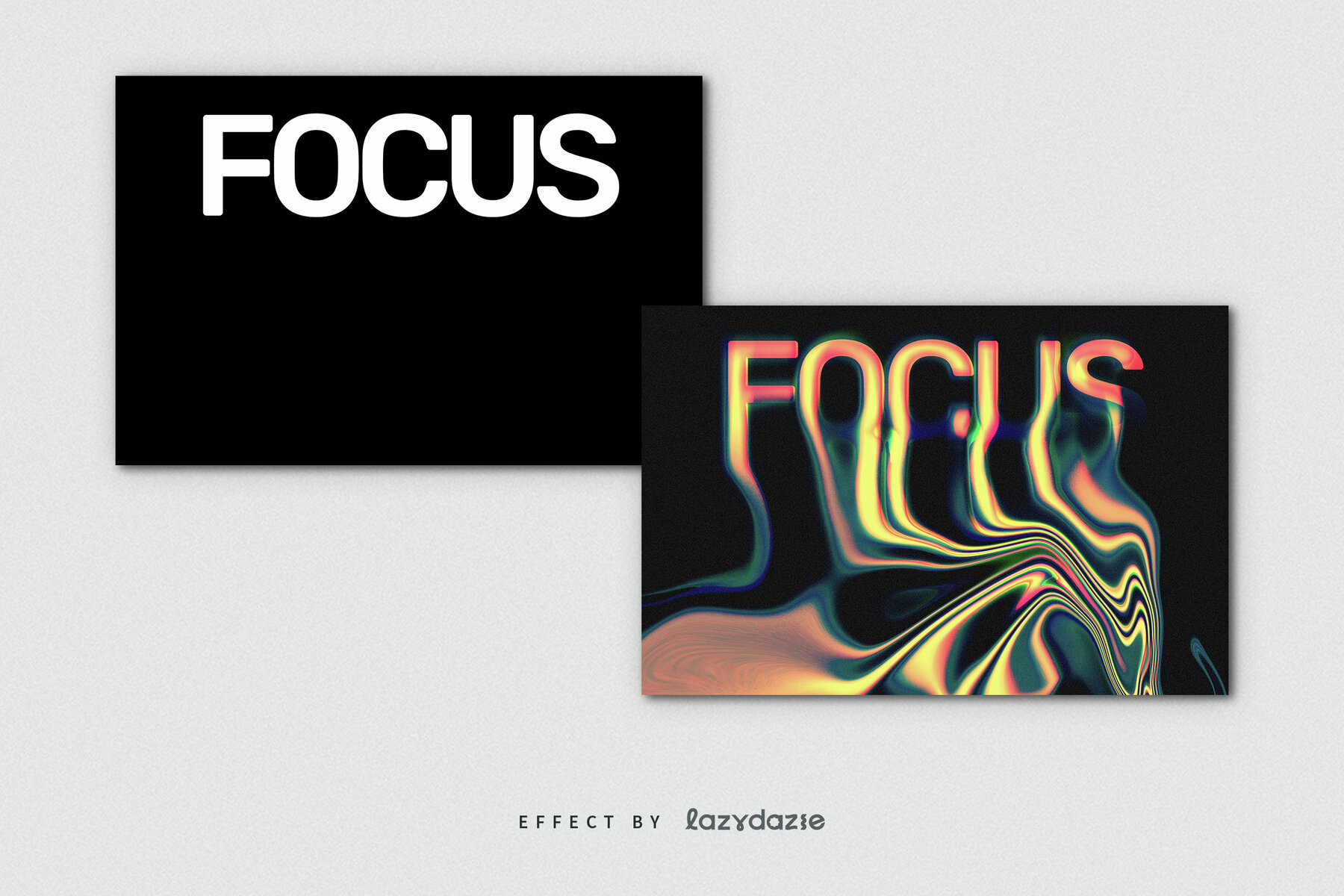 Melting Liquid Glitch Text Effect Mockup 7