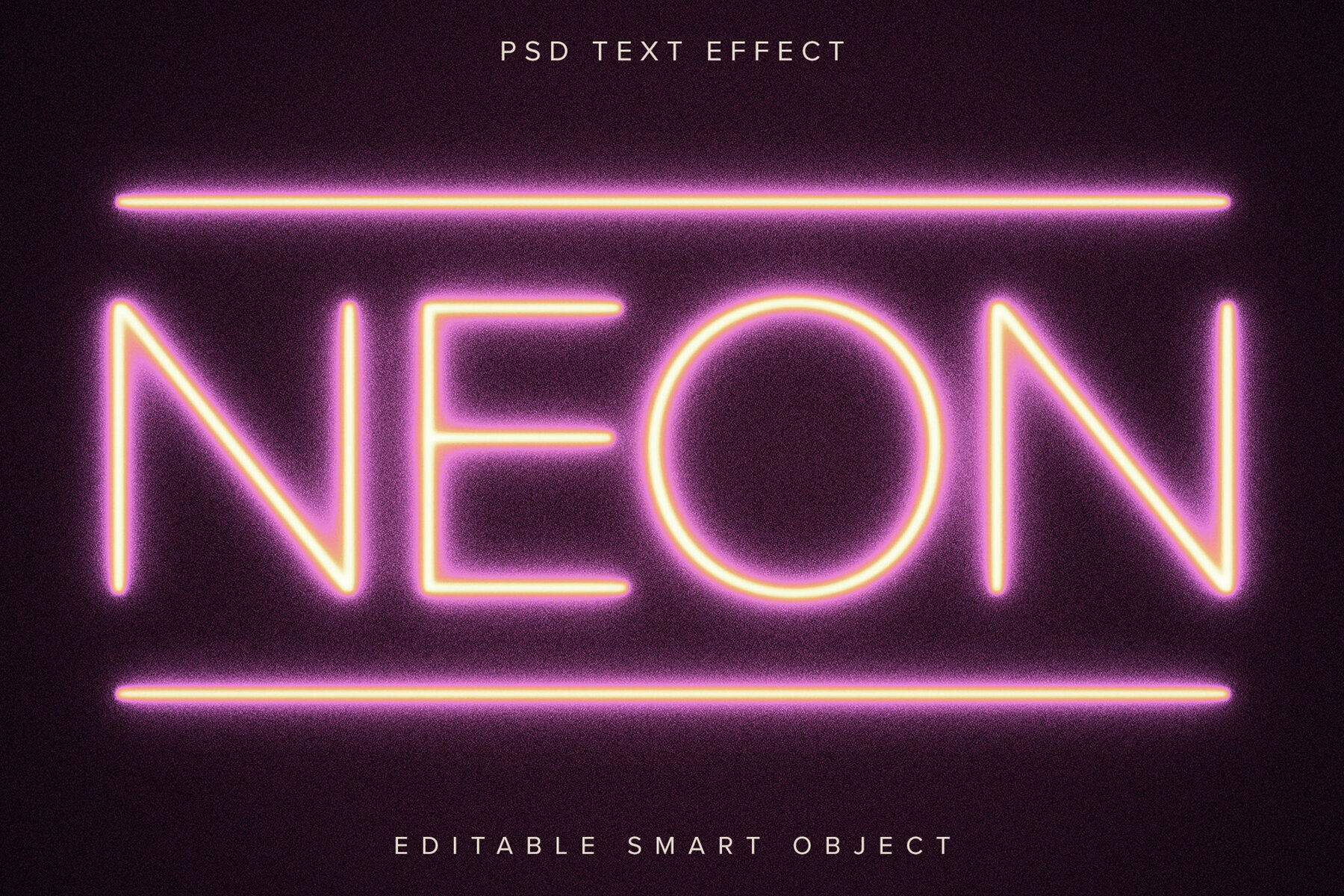 Glowing Neon Text Effect Mockup 1
