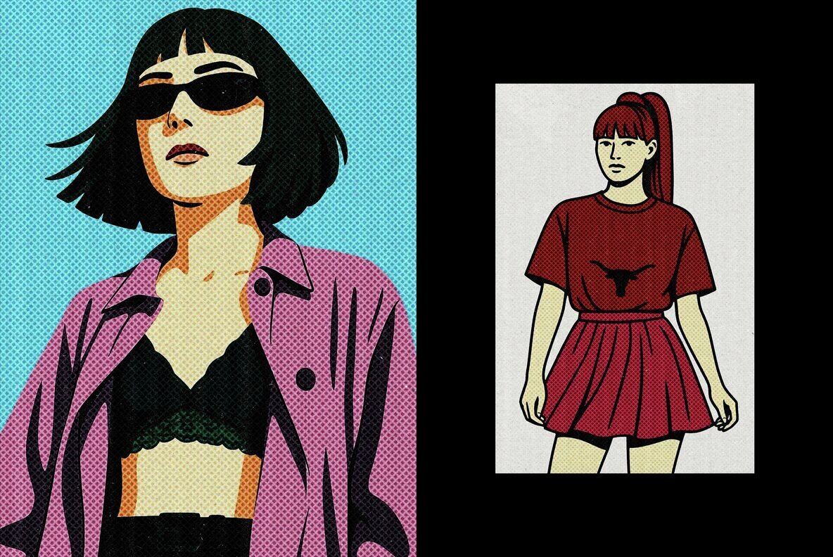 Retro Halftone Printer Design Effect 2