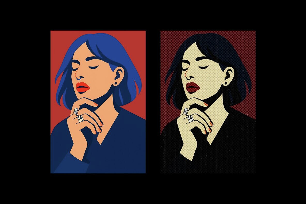 Retro Halftone Printer Design Effect 4