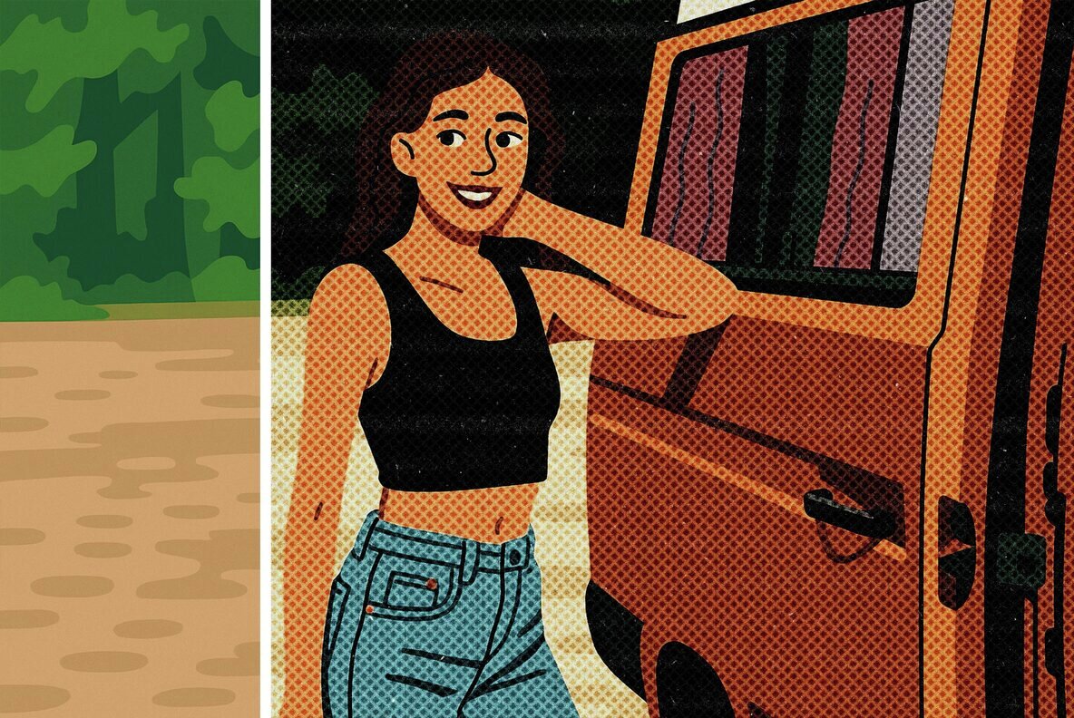 Retro Halftone Printer Design Effect 5