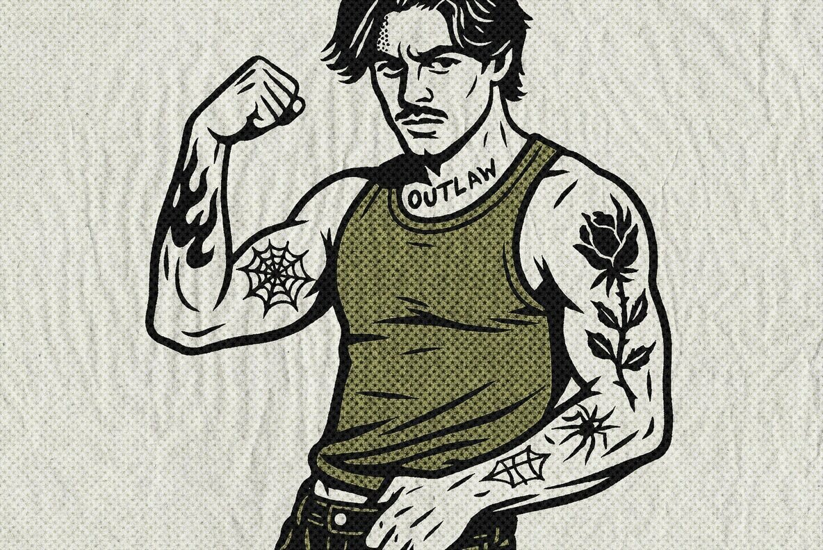 Retro Star Printer Design Effect 3