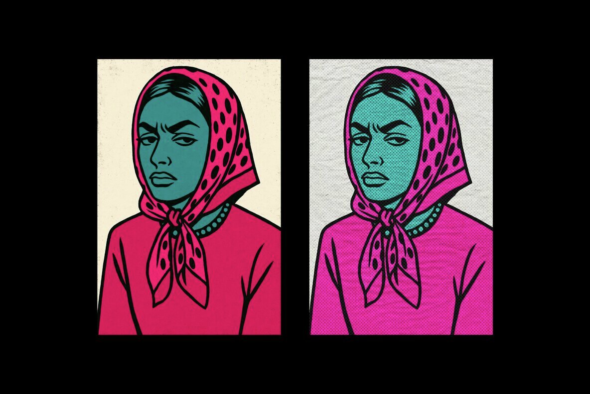 Retro Star Printer Design Effect 4