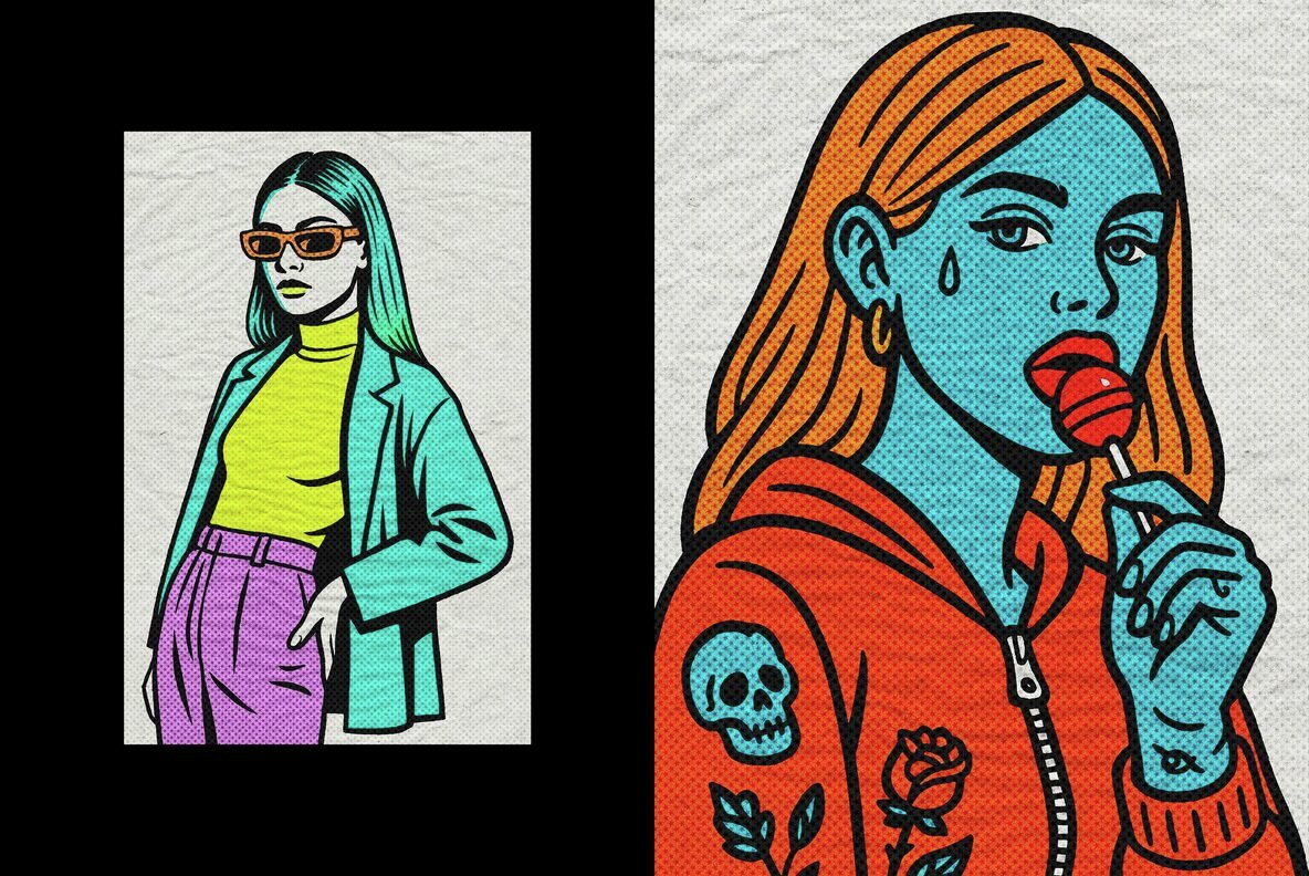 Retro Star Printer Design Effect 6