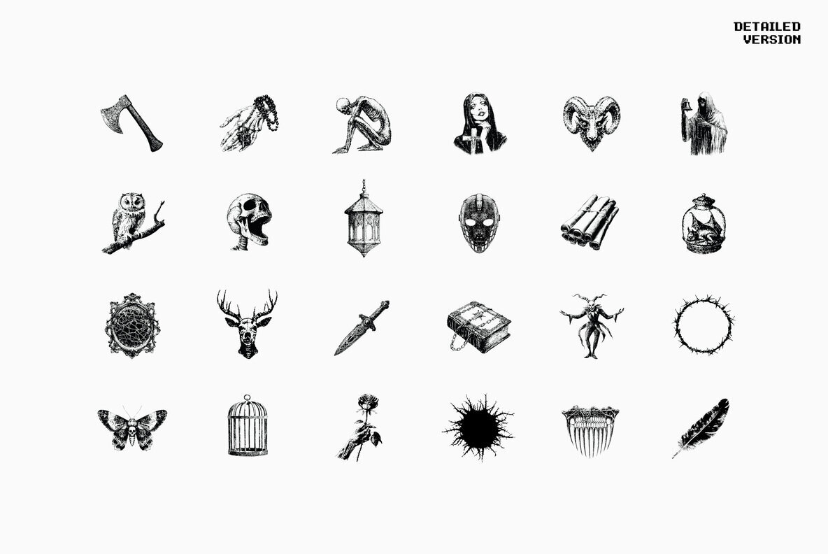 Dark Aesthetic Dithering Graphic Pack Vol 5 2