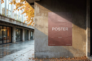 Outdoor A4 Glued Poster Mockup