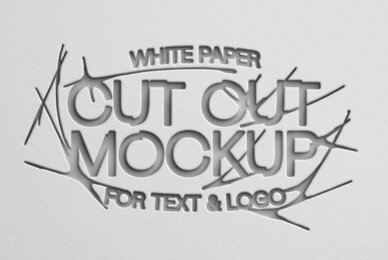 White Paper Cut Out Mockup