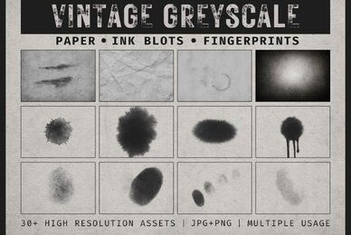 Vintage Paper Greyscale Textures