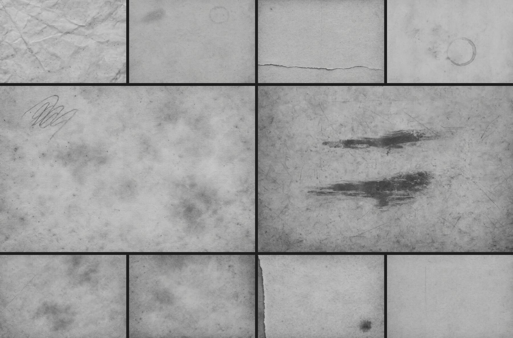 Vintage Paper Greyscale Textures 2