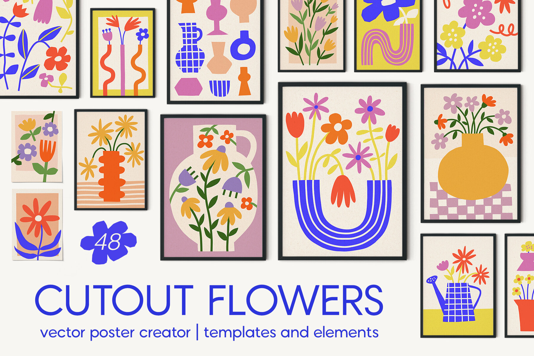 Cutout Flowers Vector Poster Creator 1