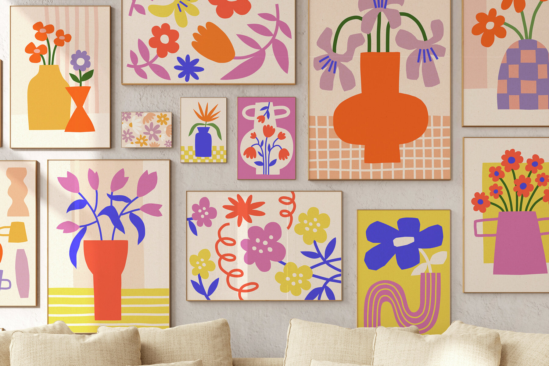 Cutout Flowers Vector Poster Creator 3