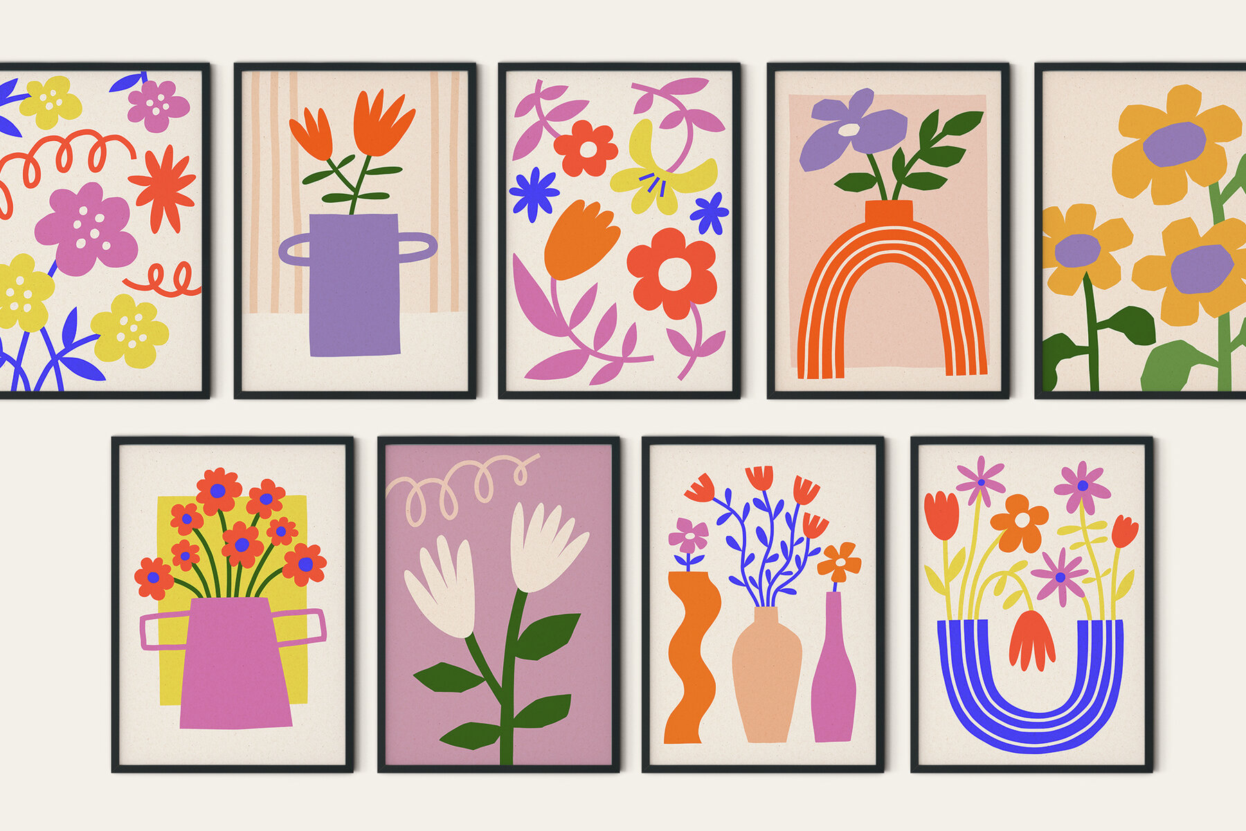 Cutout Flowers Vector Poster Creator 9