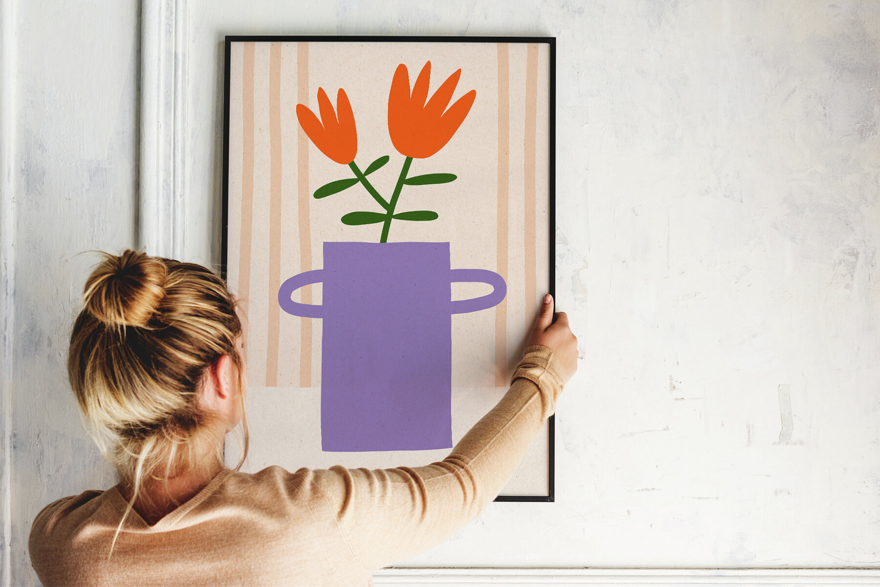 Cutout Flowers Vector Poster Creator 12