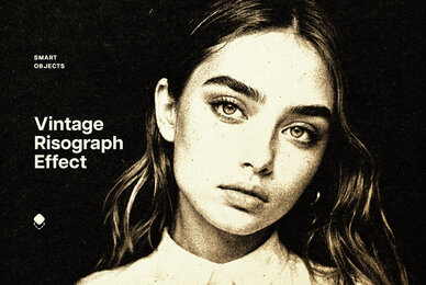 Vintage Risograph Photo Effect