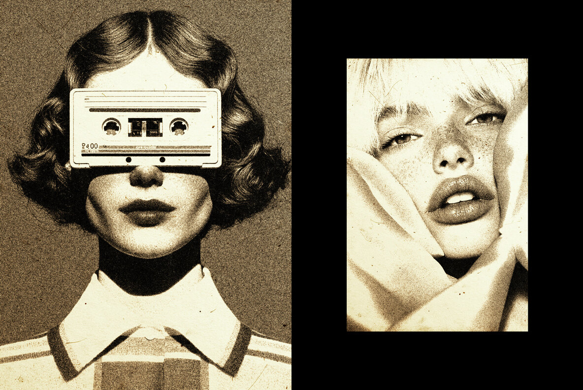 Vintage Risograph Photo Effect 6