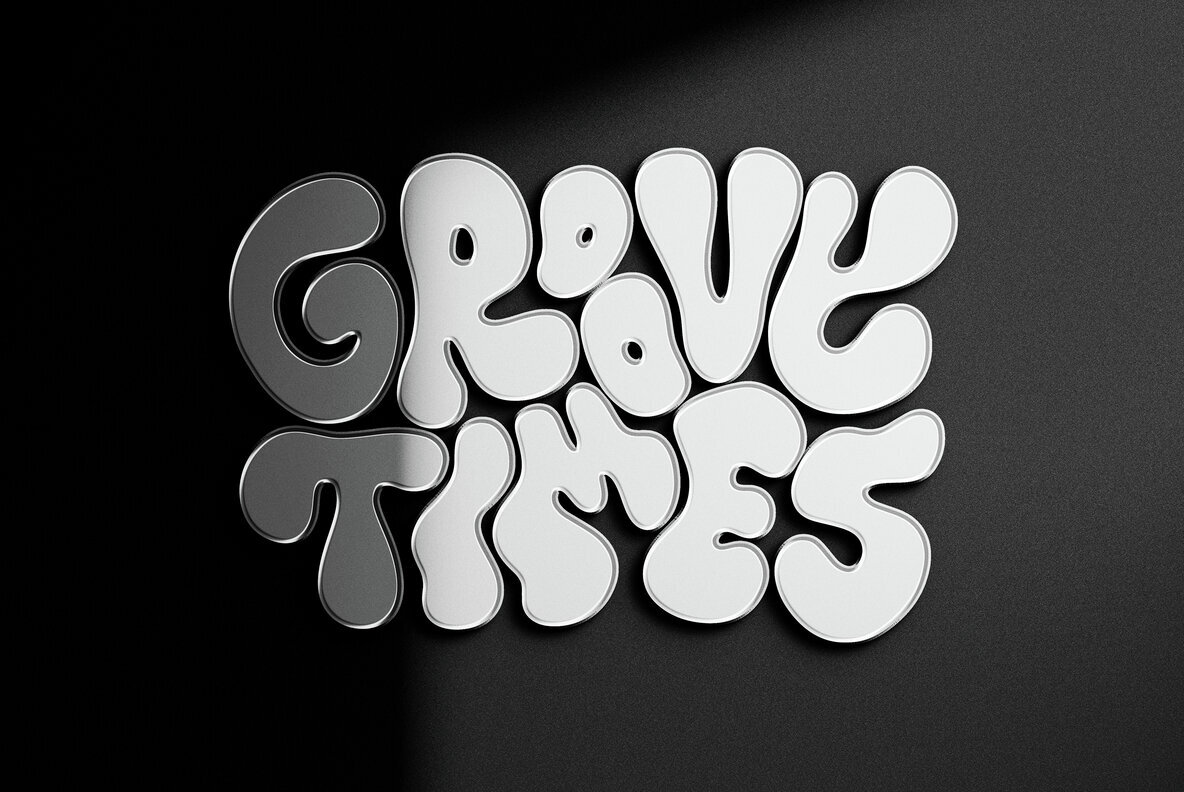 Glossy Chrome Logo Mockup 2