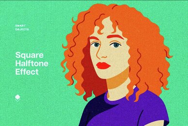 Square Halftone Design Effect