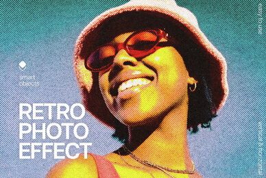 Retro Postcard Photo Effect