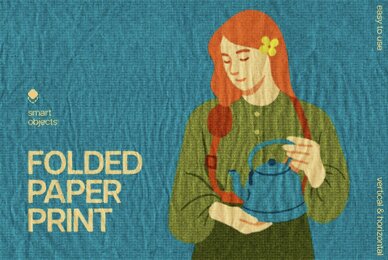 Crumpled Old Paper Print Design Effect