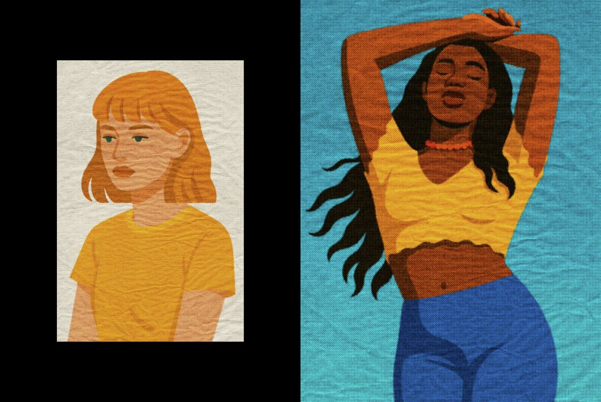 Crumpled Old Paper Print Design Effect 6