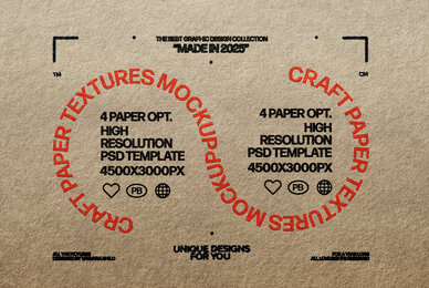 Craft Paper Textures Mockup