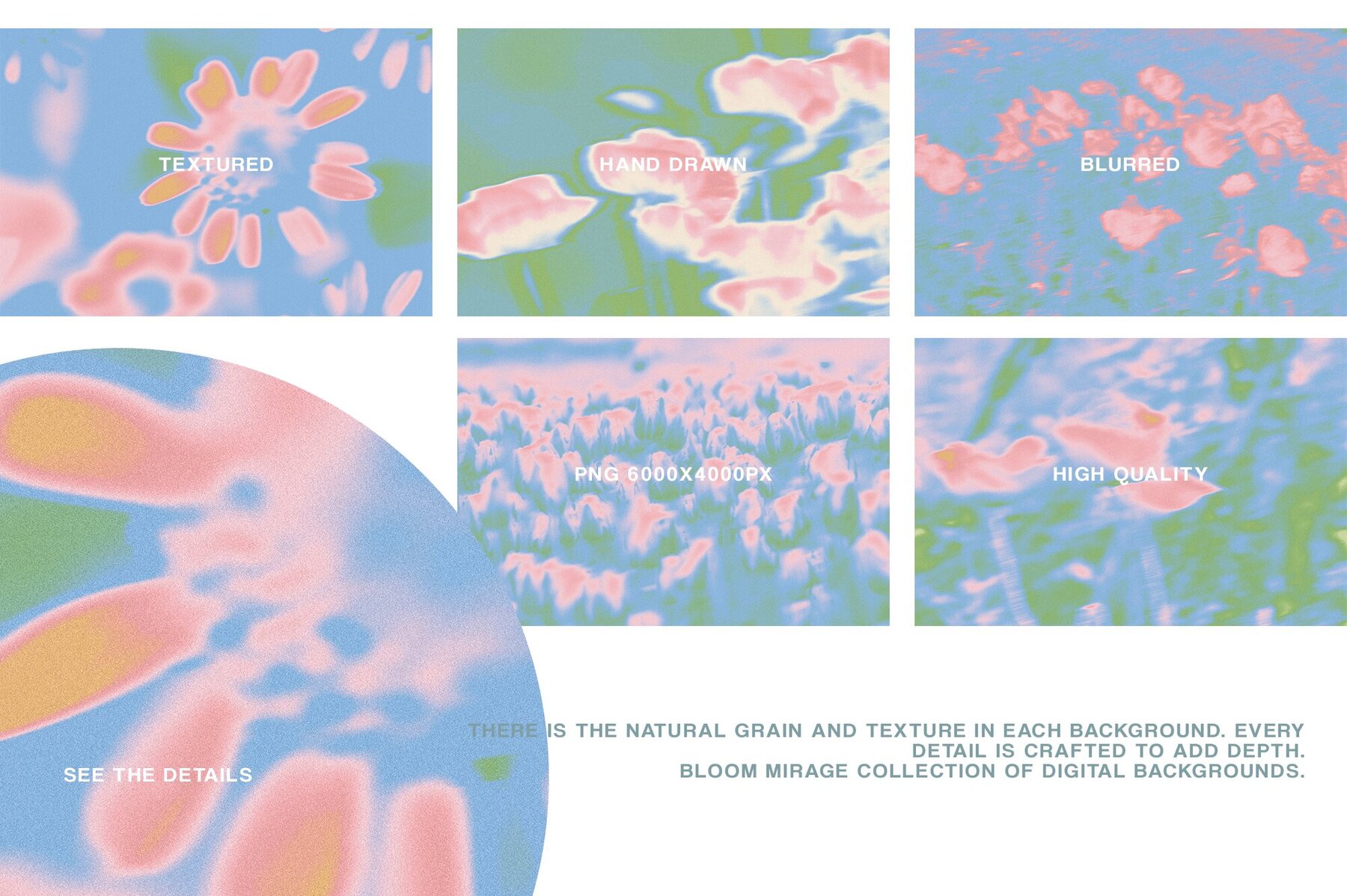 Bloom Mirage Pastel Floral Textures 9