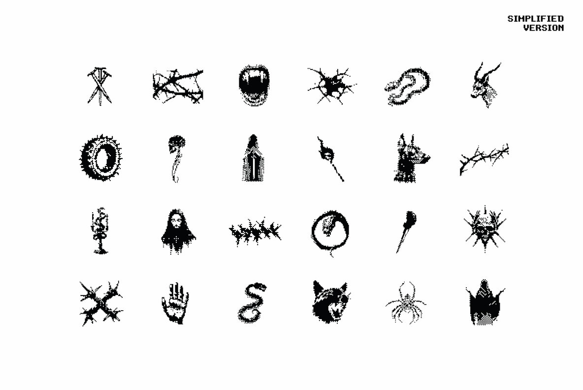 Dark Aesthetic Dithering Graphic Bundle 4