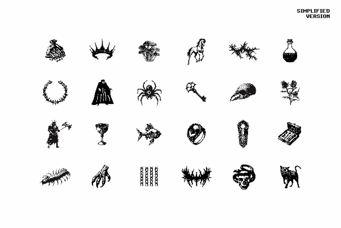 Dark Aesthetic Dithering Graphic Bundle 17