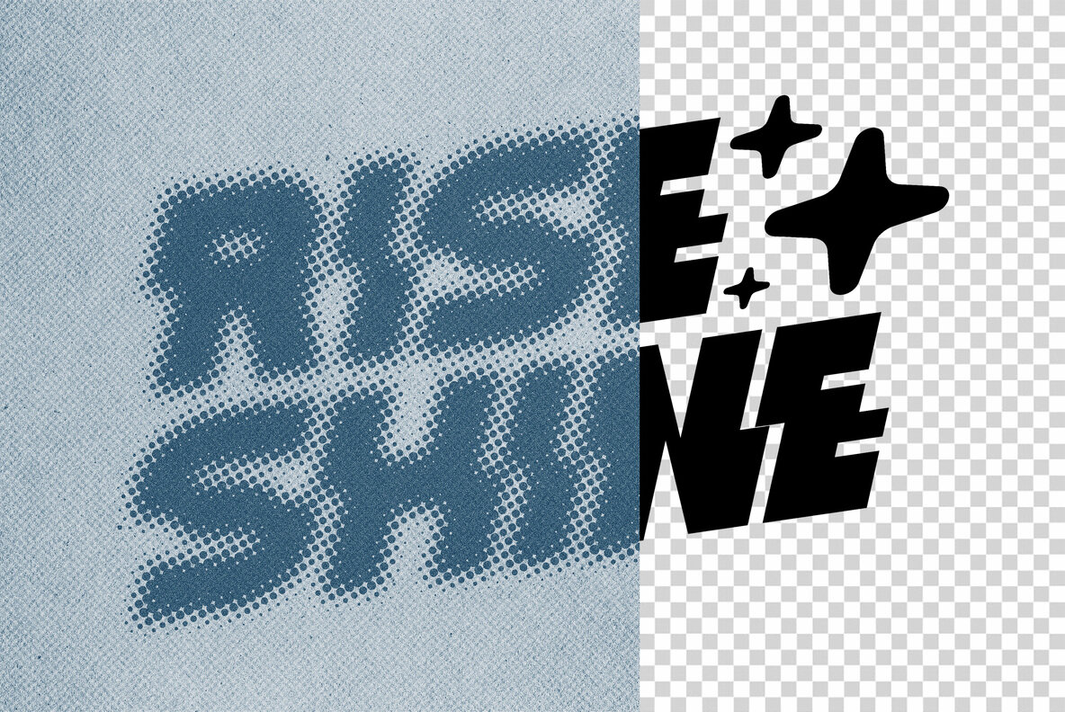 Halftone Zine Text and Logo Effect 6