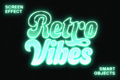 Retro Screen Text and Logo Effect