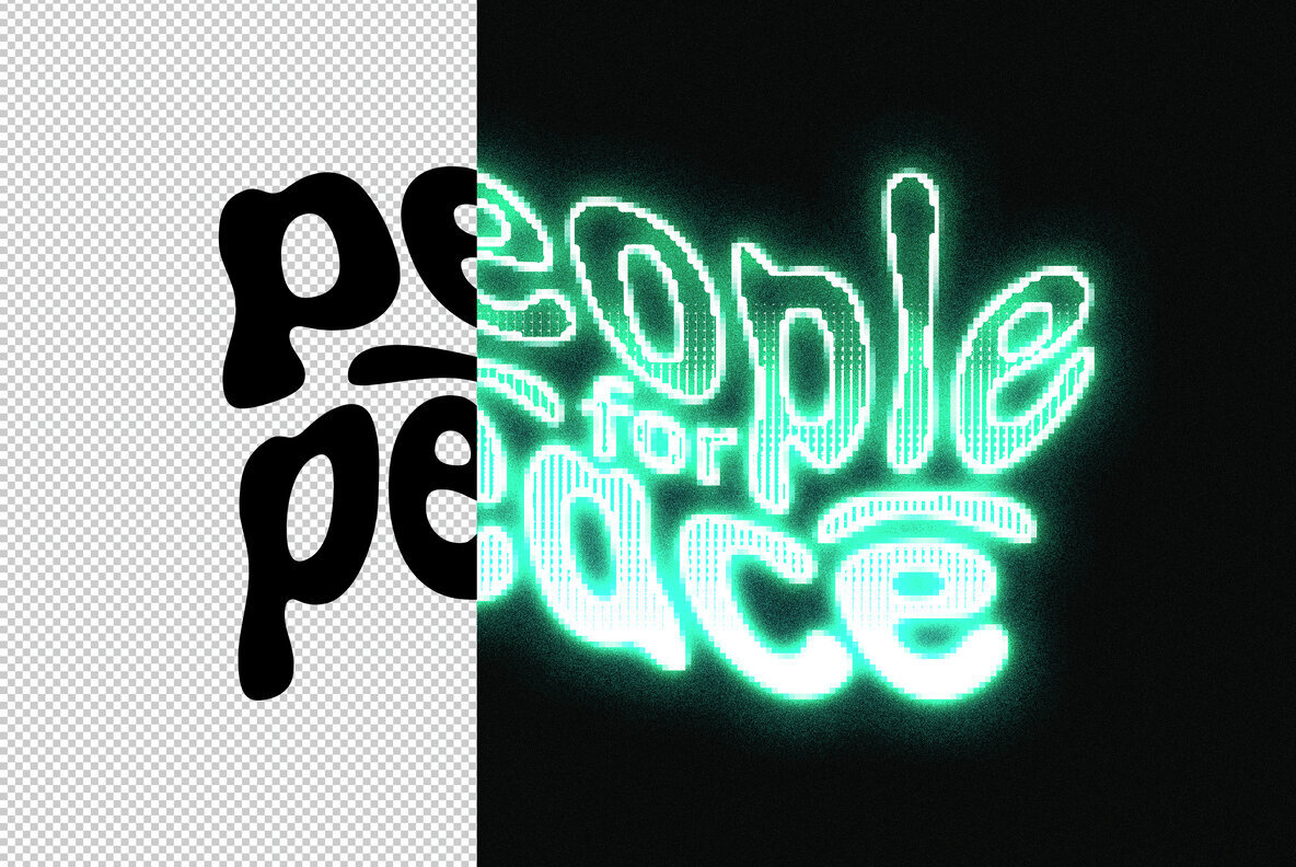 Retro Screen Text and Logo Effect 3