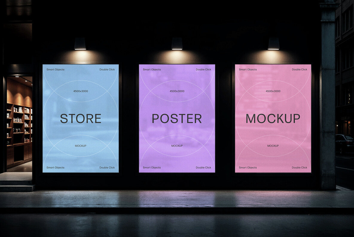 3 Storefront Posters Mockup 1
