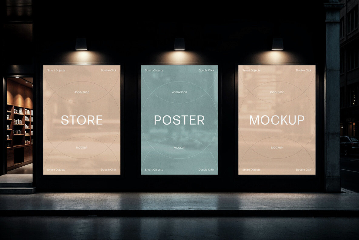 3 Storefront Posters Mockup 3