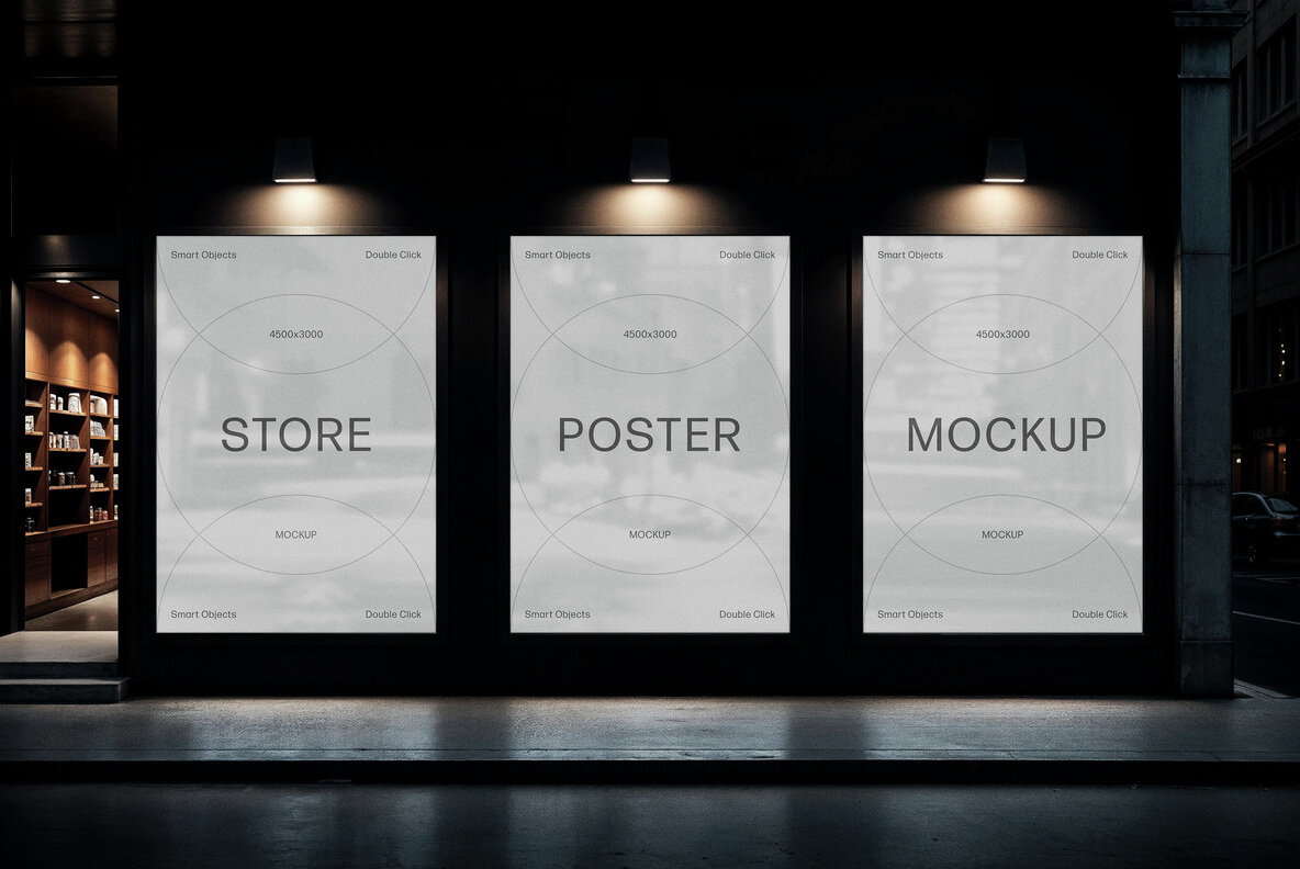 3 Storefront Posters Mockup 4