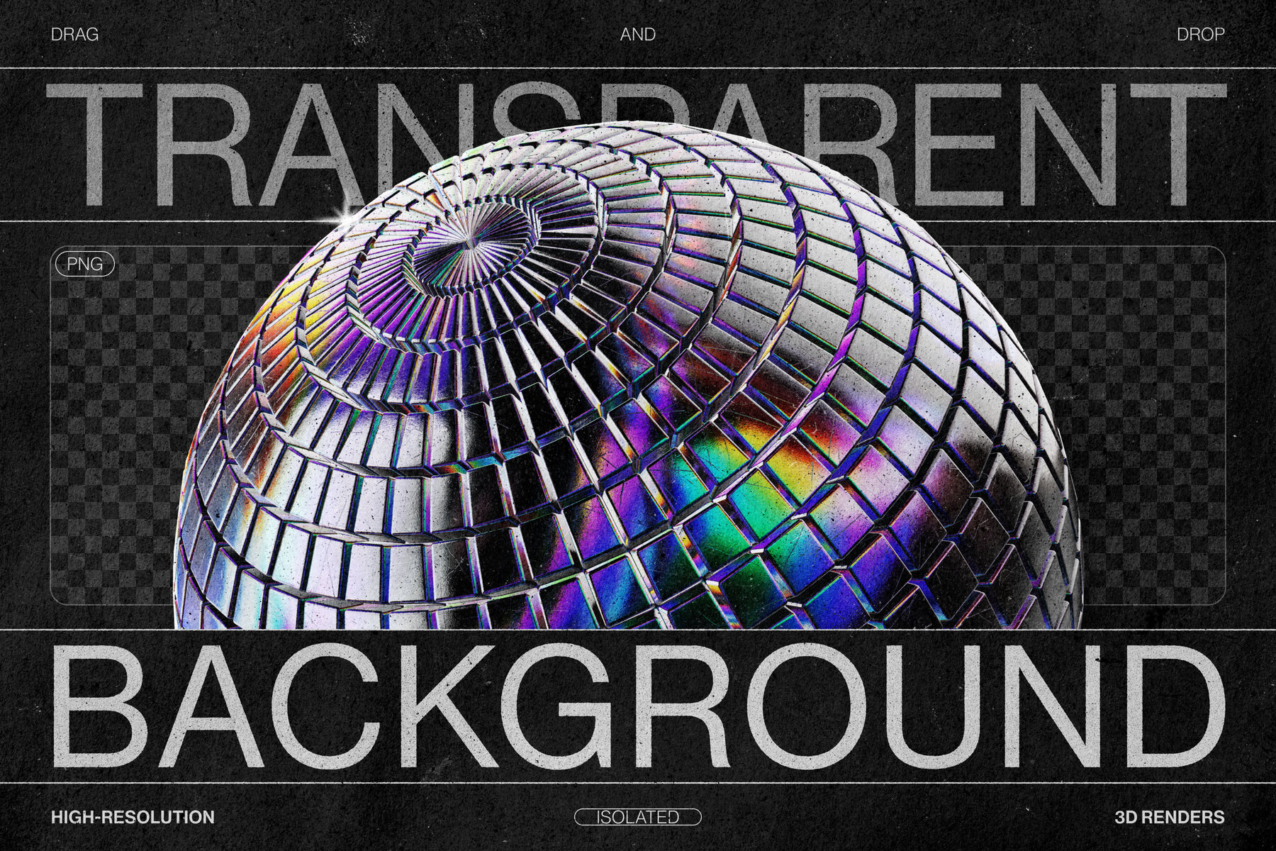 Chromatic Glass Shapes 162 Iridescent 3D Elements 8