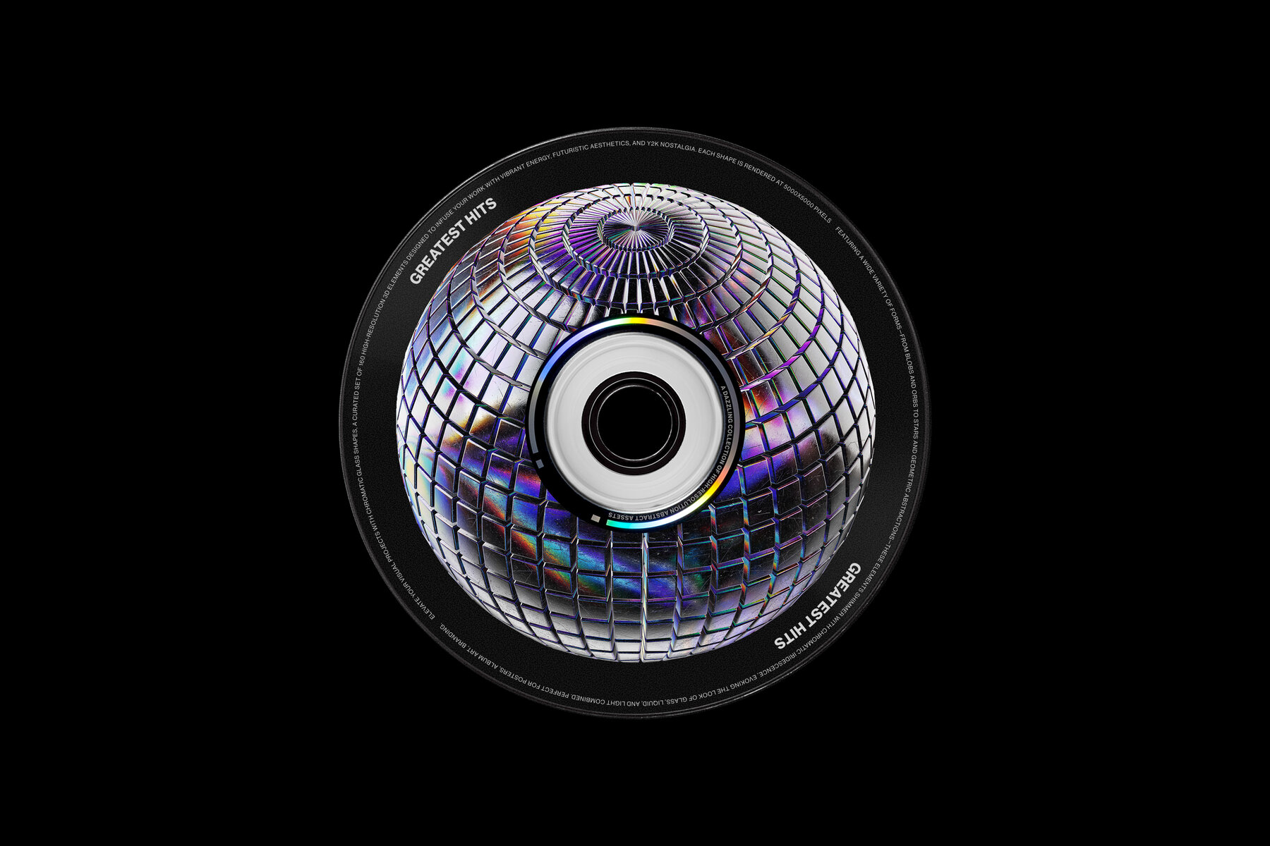 Chromatic Glass Shapes 162 Iridescent 3D Elements 18