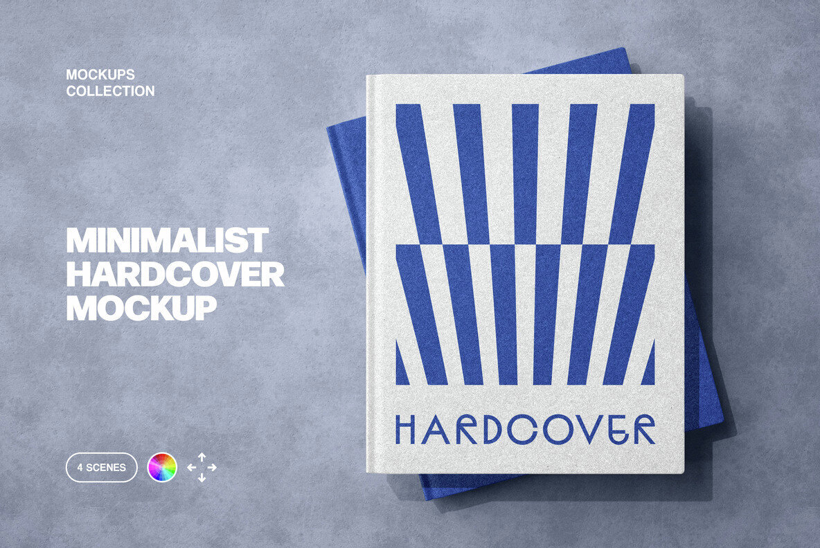 Minimalist Hardcover Book Mockups 1