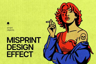 Retro Misprint Design Effect