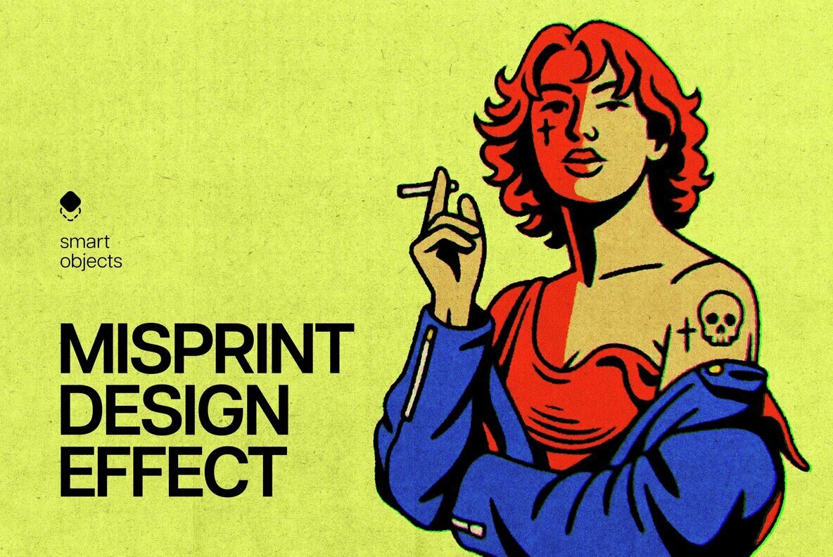 Retro Misprint Design Effect 1