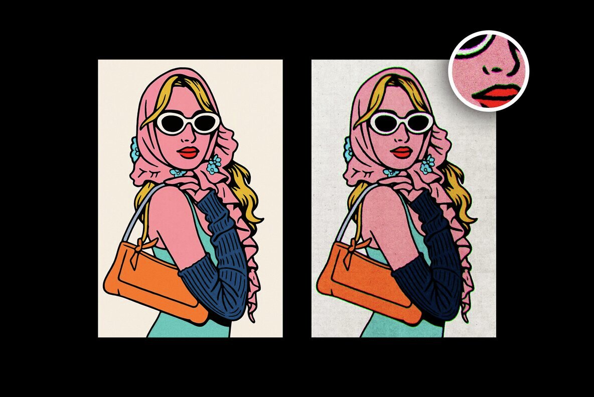 Retro Misprint Design Effect 4