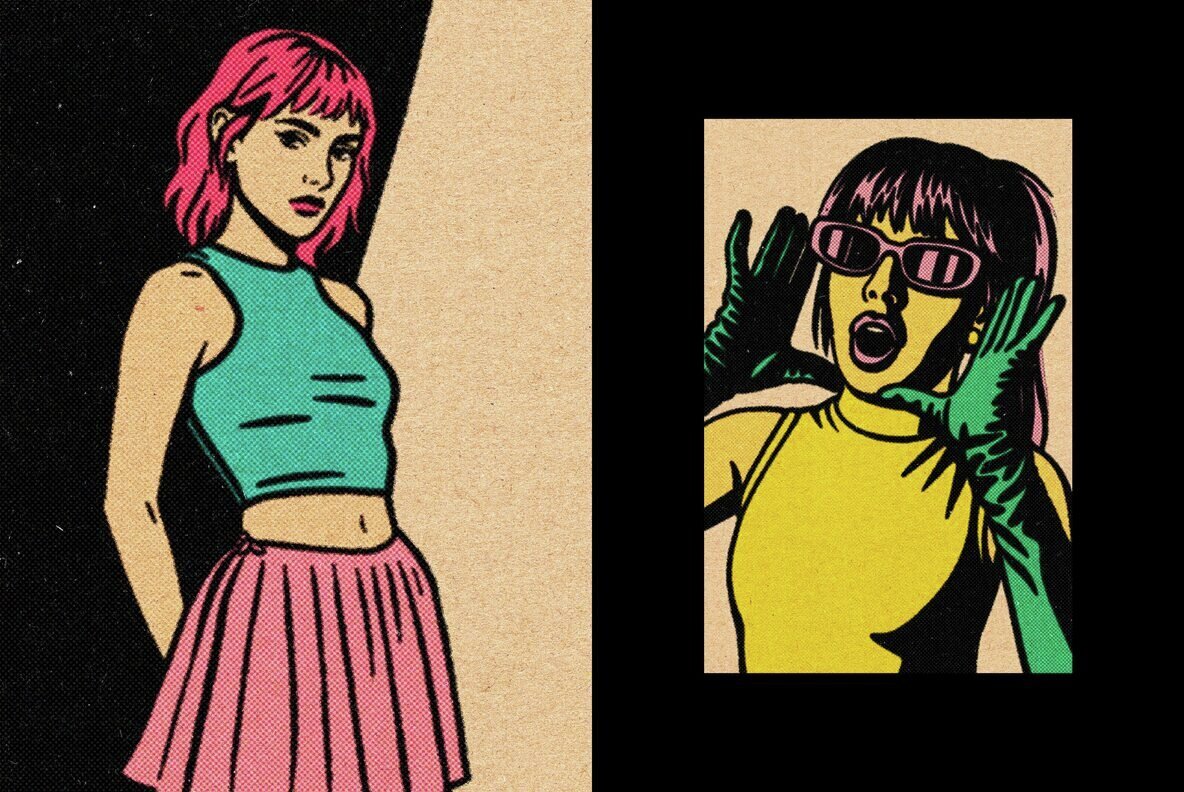 Cardboard Halftone Printer Effect 2