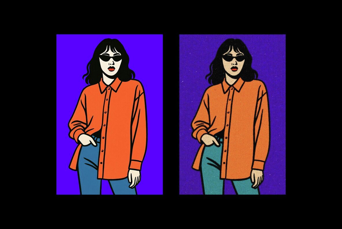 Cardboard Halftone Printer Effect 4