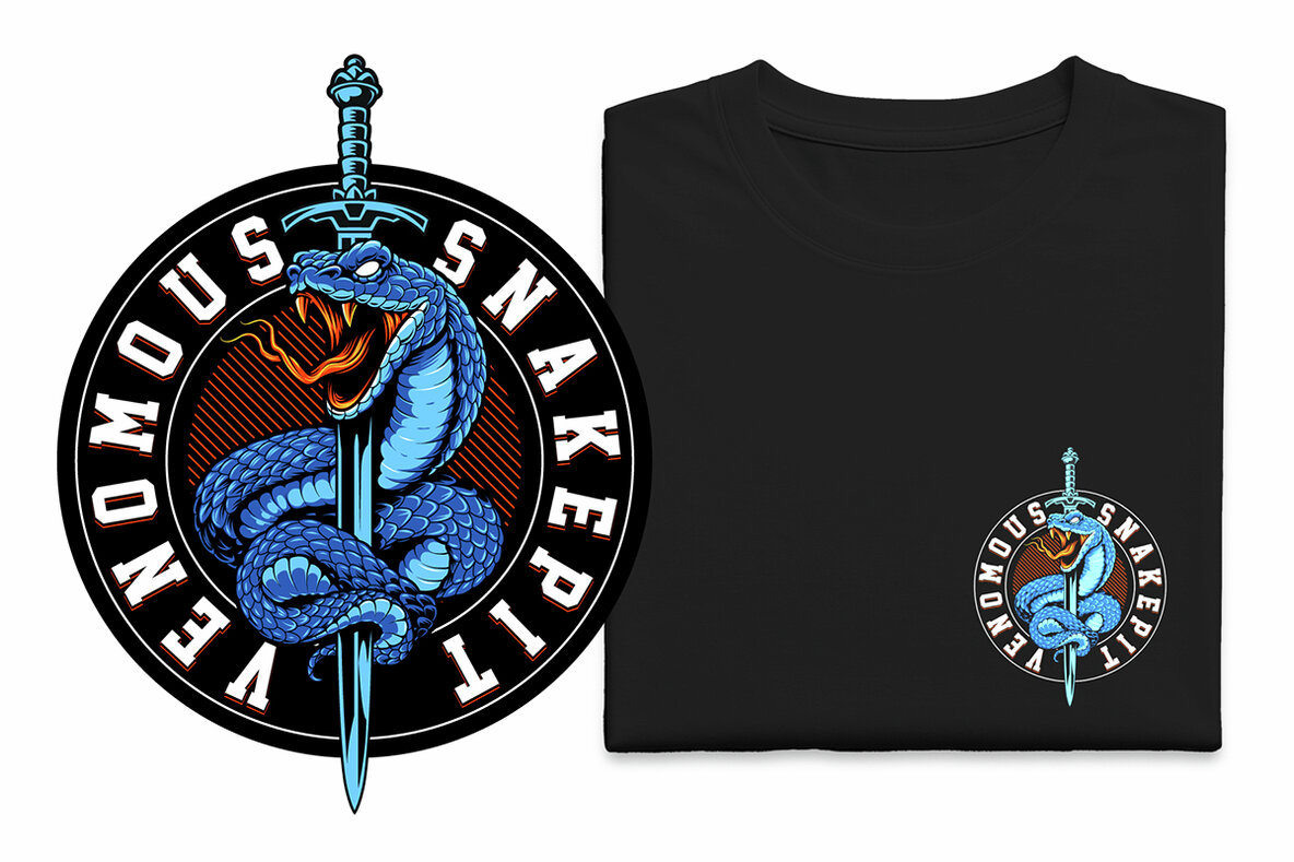 Tattoo Snake Mascot Vector Template 4