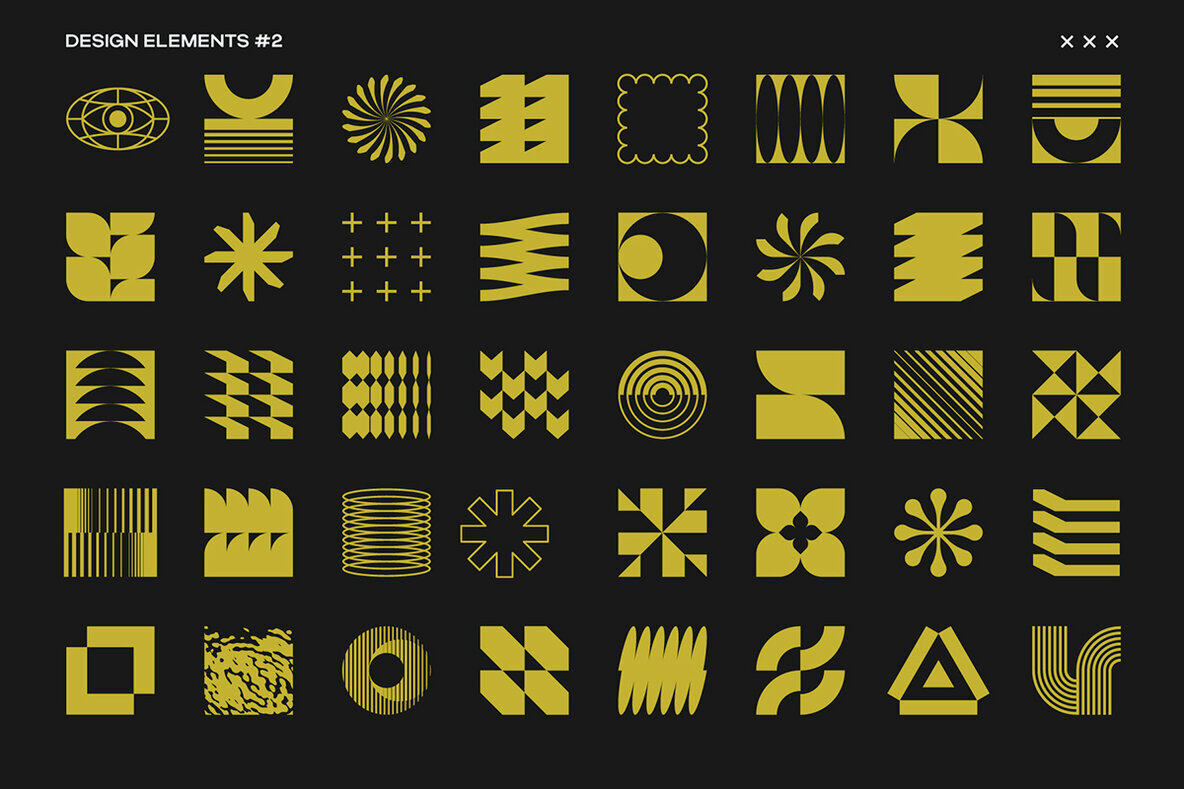 Brutalist Blocks Vector Pack 3